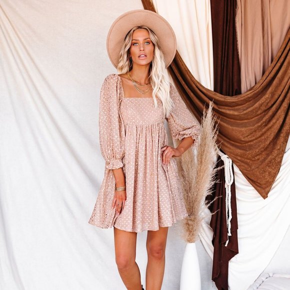 Vici Dresses & Skirts - LAST ONE -BRIDGERTON METALLIC SWISS DOT BABYDOLL